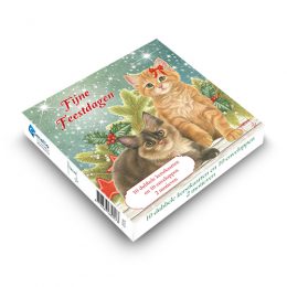 Franciens Katten kerstboxje KITTENS MET KERSTTAK EN IN DE SNEEUW